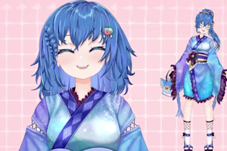 design live2d model, 2d vtuber model, live2d rigging nsfw vtuber commission