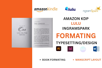format children book manuscript ingramspark paperback lulu kindle ebook amazon