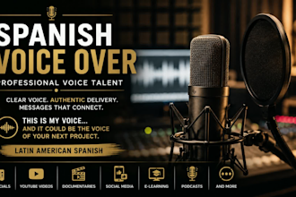 record a professional latin american spanish voice over