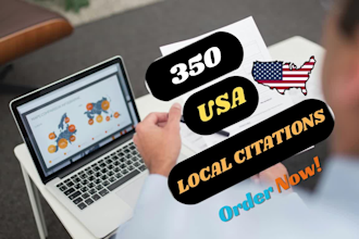 build top 350 USA local citations for local SEO