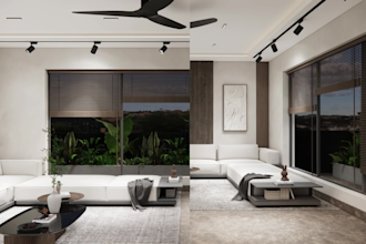 design modern living room interior design with 3d render