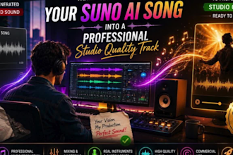 recreate your suno ai song into a professional studio quality track