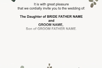 customise animated muslim wedding invitation video template