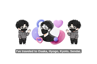 create a itinerary with audio and iphone stickers for japan