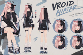 create a custom vroid 3d avatar model for your vtuber or vrchat streaming