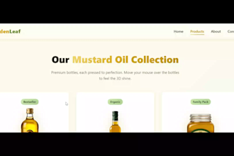 create a responsive HTML CSS website or landing page
