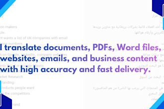 provide expert translation with quick and accurate delivery