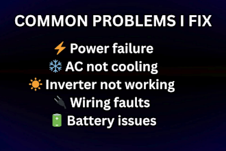 troubleshoot electrical, ac and inverter faults remotely