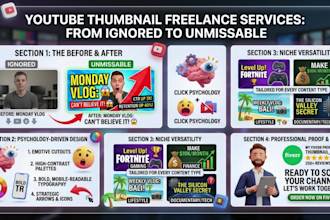 design eye catching youtube thumbnails