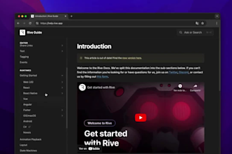 create rive animation, lottie animation, interactive UI, and app, web animations