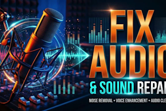 do fix audio cleaning audio cleanup audio editing audio repair audio restoration