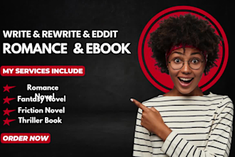 write, rewrite, edit romance stories, romance fantasy books, dark romance ebook