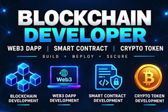 develop blockchain web3 dapp smart contract and crypto token