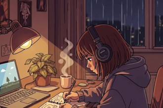 create an aesthetic lofi animation lofi girl animated gif lofi cozy loop