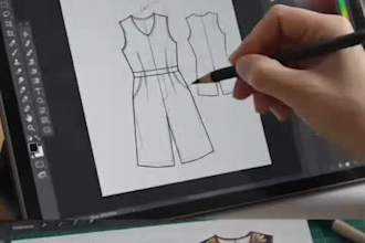 design geometric and crochet pattern with pattern editing