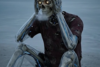 create viral ai skeleton animation shorts in dr data style
