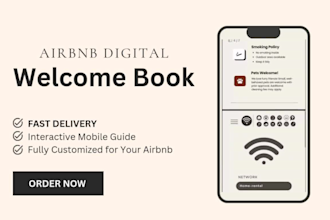 design a modern interactive welcome book or digital guest guide for your