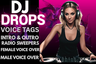 dj drops radio liners mixtape intros afrobeat hip hop and voice tags