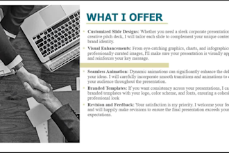design premium powerpoint presentation and pitch deck slides
