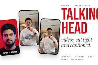 edit talking head videos with jump cuts and captions