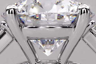 create 3d luxury jewelry ring, wedding ring pendant 3d animation