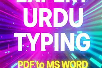 do professional urdu typing and convert handwritten notes to ms word