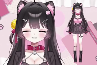 design and rig 2d vtuber model, vtuber rigging, live2d model, live2d vtuber