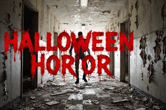 create cinematic horror intro and creepy logo reveal