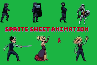 pixel art sprite sheet animations game asset 16x16 sprites pixel art characters