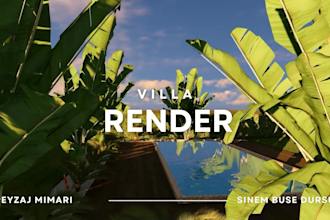 modern garden design with swimming pool 3d landscape