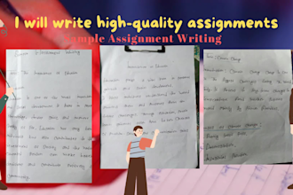 write professional assignments and report