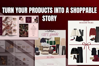 design holiday gift guide, lookbook  product catalog, promotional booklet design