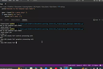 create python quiz games and interactive scripts