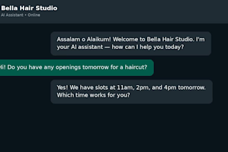 build whatsapp ai booking bot for your salon or clinic