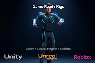 rig your character in maya, blender, or rive for animation and games