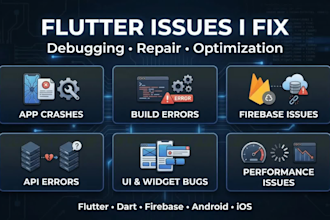 fix flutter app bugs errors crashes and performance issues