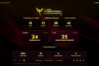 design a modern countdown timer landing page for your event