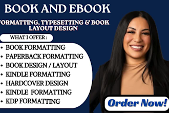 do book formatting, paperback formatting, book layout design, book typesetting