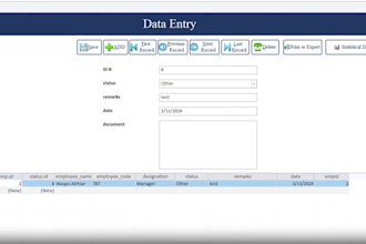 develop microsoft access database projects and assignments