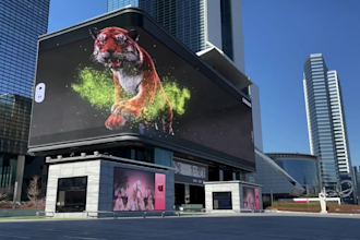 create anamorphic 3d product animations for led billboard ads