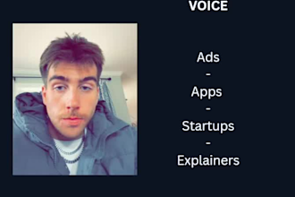 record a natural young male voiceover for ads, apps and startups