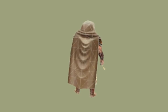 retro 3d low poly ps1 psx n64 style game character model and low poly animation