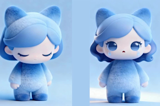 custom plush toy doll design amigurumi plushie 3d character stuffed animal