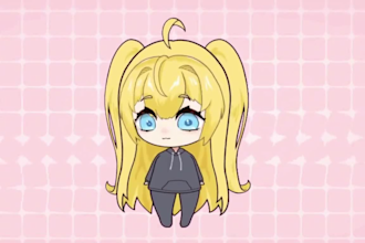 rig live 2d vtuber model chibi vtuber twitch emotes vtuber emotes