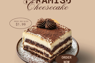 design food, cafe, and product promotional posters