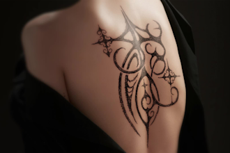 design custom gothic ornamental tattoo with dark elegance
