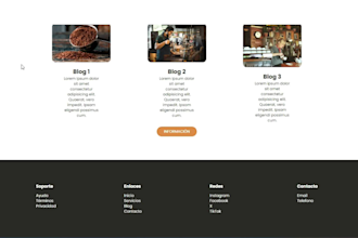 create a modern responsive landing page in HTML and CSS