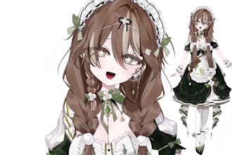 draw and rig live2d vtuber model, 2d vtuber rigging, vtuber model, vtuber riggin