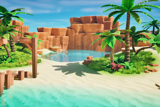 design stylized 3d game environment game level design for unreal engine or unity