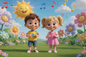 do 2d and 3d animation for kids, music, rhymes, songs videos ai generated